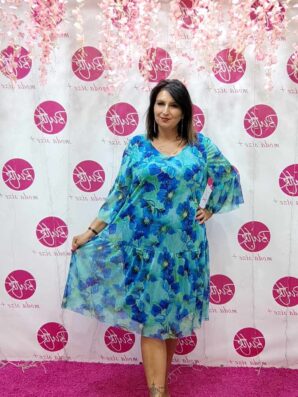 SUKIENKA SIATKA chaberek, kwiaty 48,50,52,54,56