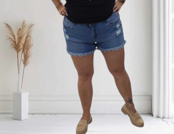 szorty jeans PRZETARCIA - obrazek 2