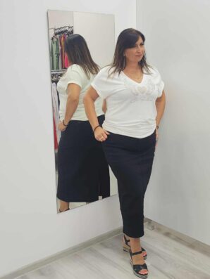 Spódnica jeans czarna długa