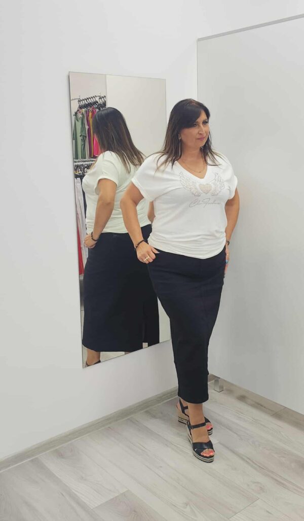 Spódnica jeans czarna długa