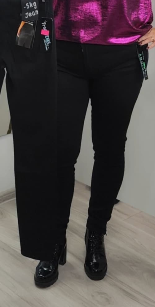 Spodnie jeans -5kg czarne - obrazek 2
