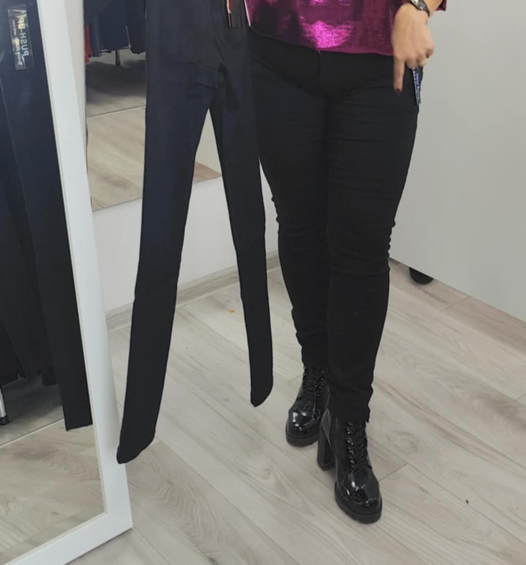 Spodnie jeans -5kg czarne - obrazek 3