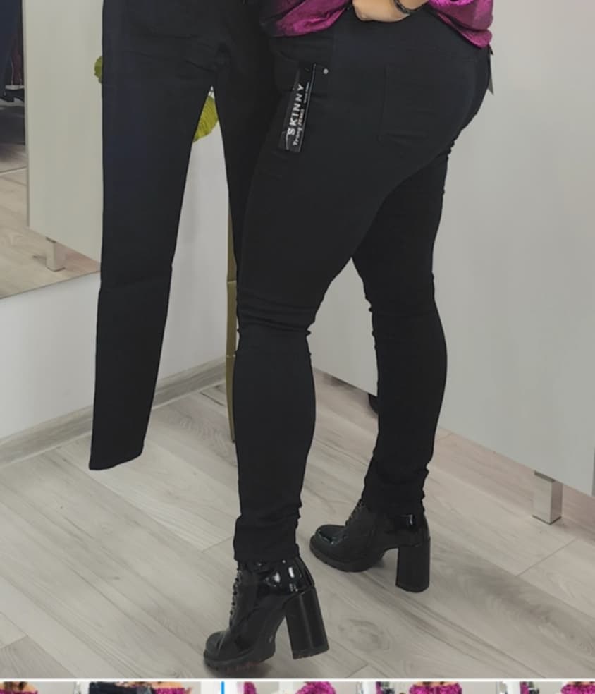 Spodnie jeans -5kg czarne