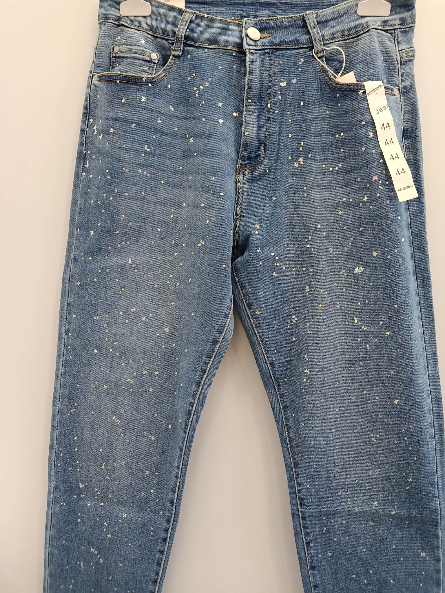 Spodnie jeans BŁYSK 44,46,48,50,52,54 - obrazek 4
