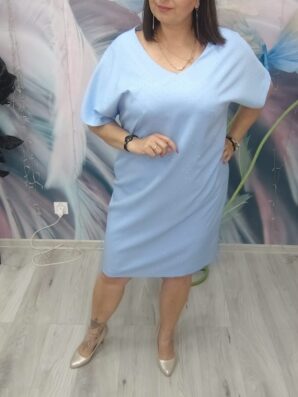 Sukienka niebieska CYRKONIA wesele, impreza